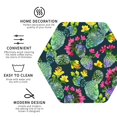 thumbnail image 4 of Bingfone Vintage Watercolor Cactuses Leather Drinks Coasters With Set Of 6,Suitable For Home Kitchen,Coffee Cup Coasters Home Gift, 4 of 9
