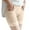 Beige, variant on Women's Lace Trim Safety Shorts With Pockets, Ribbed Cotton Anti-See-Through Under Dress Underwear, 1 Piece, S-M-L
