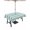Turquoise Grey, variant on Burnt Orange Grey Stripe Outdoor Tablecloth with Umbrella Hole, Farmhouse Modern Art Striped Spillproof Waterproof Outdoor Table Cover, Patio Tablecloths for Party/Garden/Picnic, Square 60"x60"