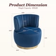 thumbnail image 2 of MOONMISS 360° Swivel Barrel Accent Chairs, Round Armchairs with Wide Upholstered, for Living Room, Bedroom, Navy, 2 of 8