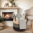 thumbnail image 5 of PinkSheep Laundry Basket, Collapsible Woven Cotton Rope Laundry Hamper Storage Baskets with Handles, Khaki Black, 5 of 7