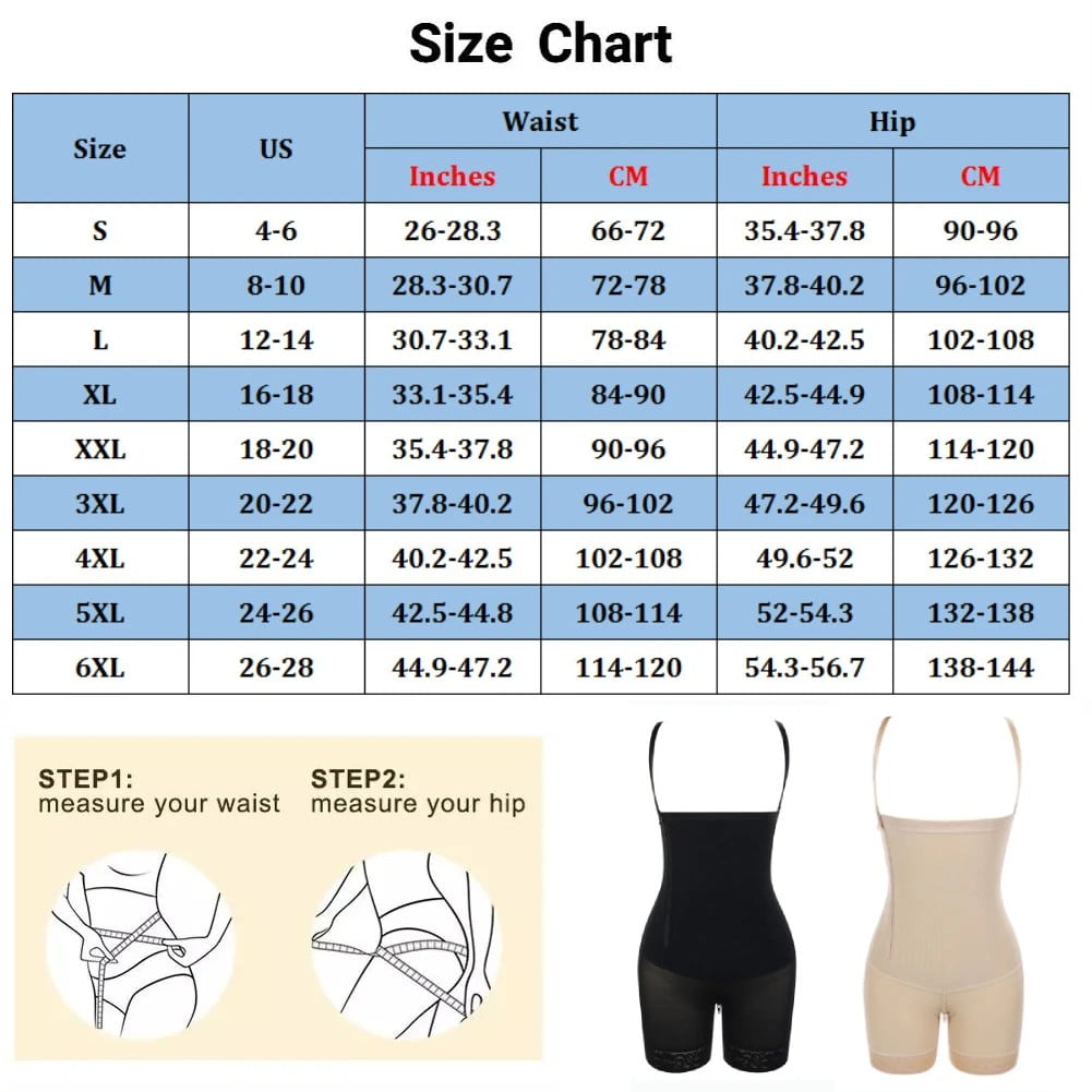 Women's Plus Size Detachable Straps Side Zip Firm Compression Tummy Control  Shapewear Open Bust Body Shaper Fajas Black 6XL 