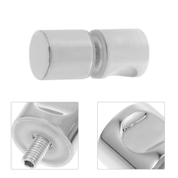 MLINS Door Knob Bathroom Glass Door Handle Single Hole Door Handle 6x3cm Silver