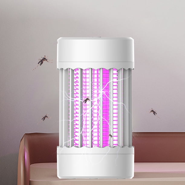 USB Bug Zapper Lamp 3.7V 5W Electric Insect Trap Lamp para interior (Blanco)
