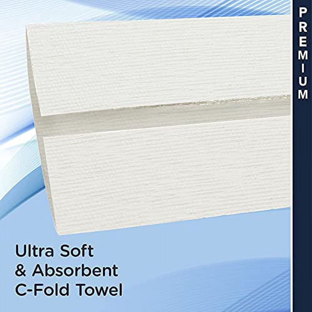 Kimberly-Clark Professional Kleenex C Fold Paper Towels (01500), Absorbent, White, 16 Packs/Case, 150 C-Fold Towels/Pack, 2,400 Towels/Case