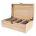 thumbnail image 4 of KAKOWELY Boîte de collection de Pièces Boîte de Rangement de Pièces Boîte de Pièces Portable Boîte de Pièces Commémorative Conteneur de Pièces Boîte en Bois Multi-Emplacements Boîte de Pièces Support en Bois 11.61"X6.89"X4.13 Pouces, 4 of 5