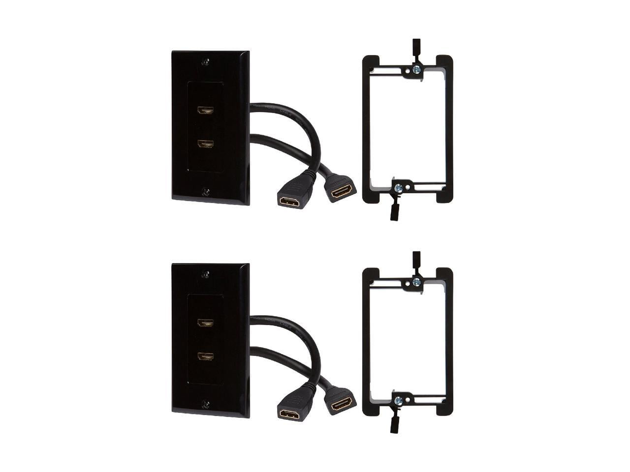 Buyer's Point HDMI Wall Plate[UL Listed] 2 Port Insert with 6Inch