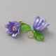 thumbnail image 1 of Acrylic Charms with ABS Plastic Imitation Pearl Beads and Brass Finding Lily of the Valley Dark Violet 14x13x11mm Hole: 2.8mm, 1 of 2