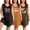 BlackBrownArmygreen, variant on 3 Pack Nightgowns for Women Plus Size Sleeveless Print Nightshirts Crew Neck Sleepshirt Soft Sleepwear 1X-5X