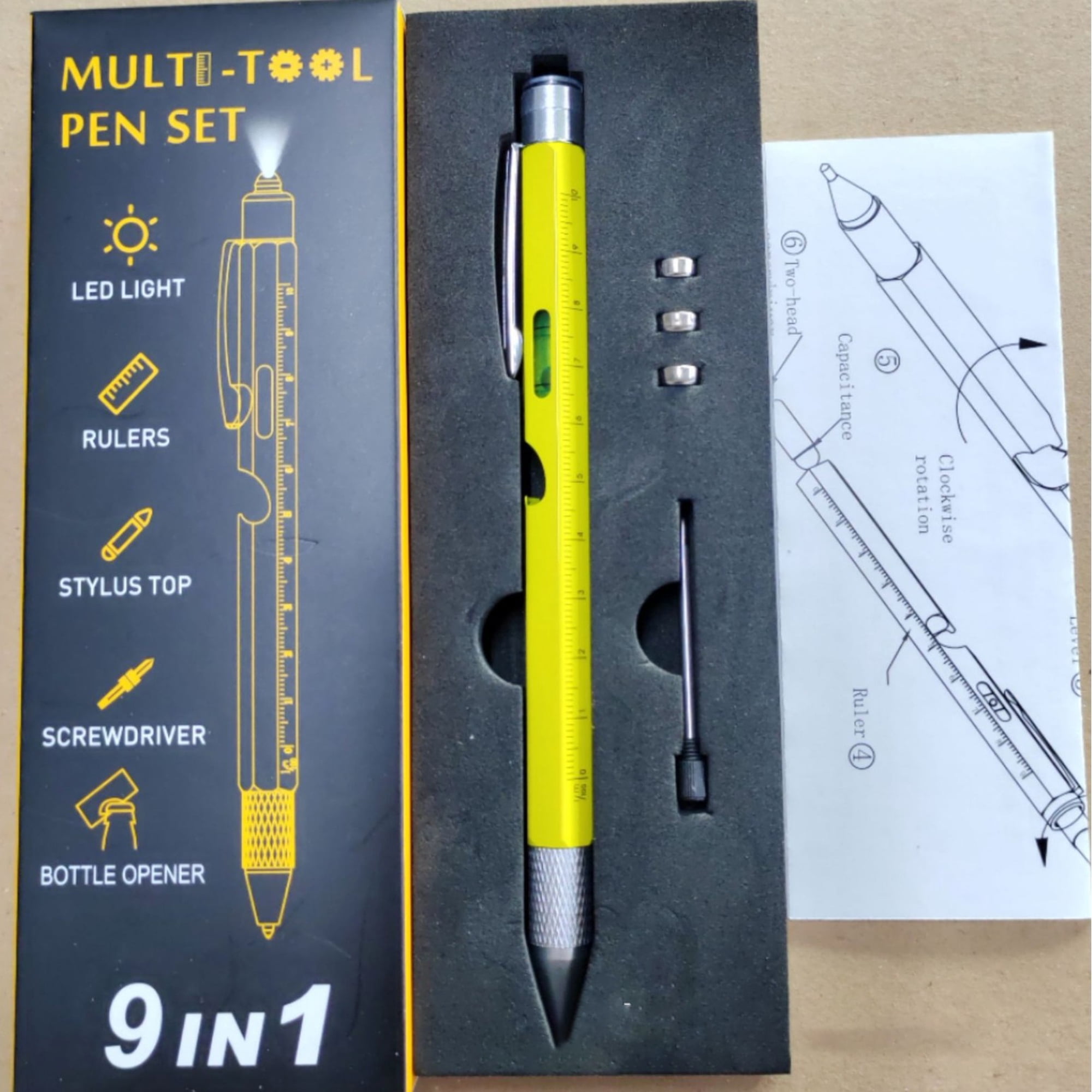 EXLEAF Fathers Day Gift for Husband Dad 9 in 1 Multitool Pen Gifts for Men Fathers Day Gift Idea for Grandpa Anniversary Birthday Graduation Gifts for Men Him