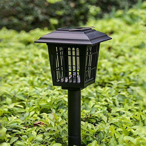 Solar Powered Mosquito Killer Wall Lamp Bug Zapper Fly Insects Repeller Outdoor 