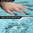 thumbnail image 4 of Tripumer U-Shaped Toilet Shaggy Bathroom Contour Rug 20 x 20 inch U Shape Toilet Mat Blue, 4 of 9