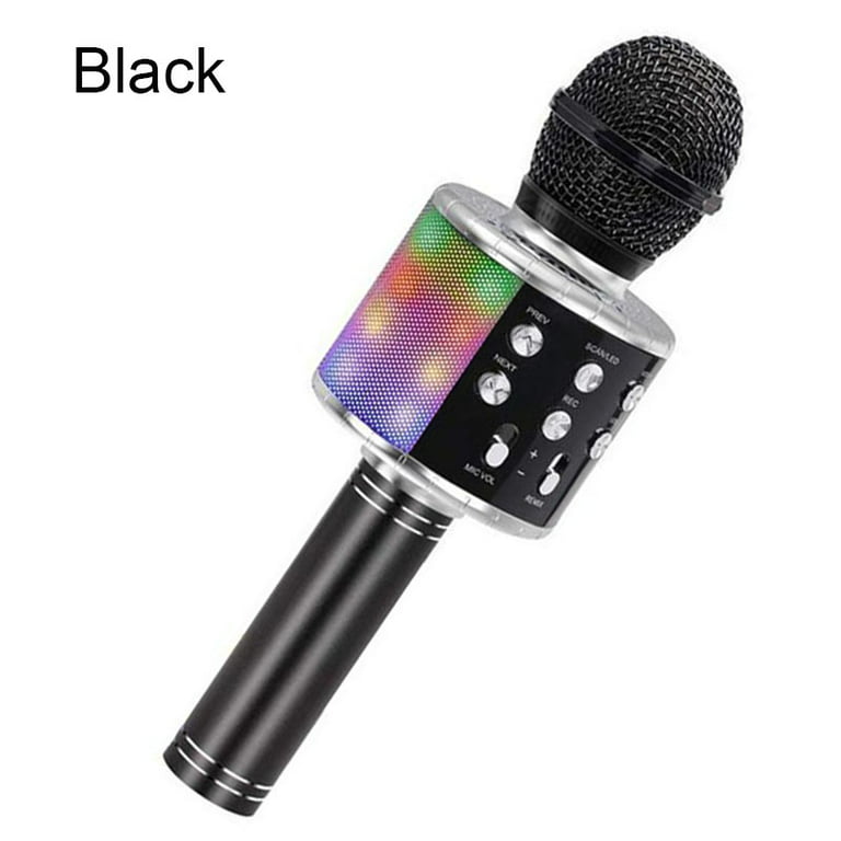 Microphone for Kids,Bluetooth Karaoke Wireless Microphone for Kids, Hottest  Birthday Presents Toys for 4-12 Years Old Boys Girl, Black 