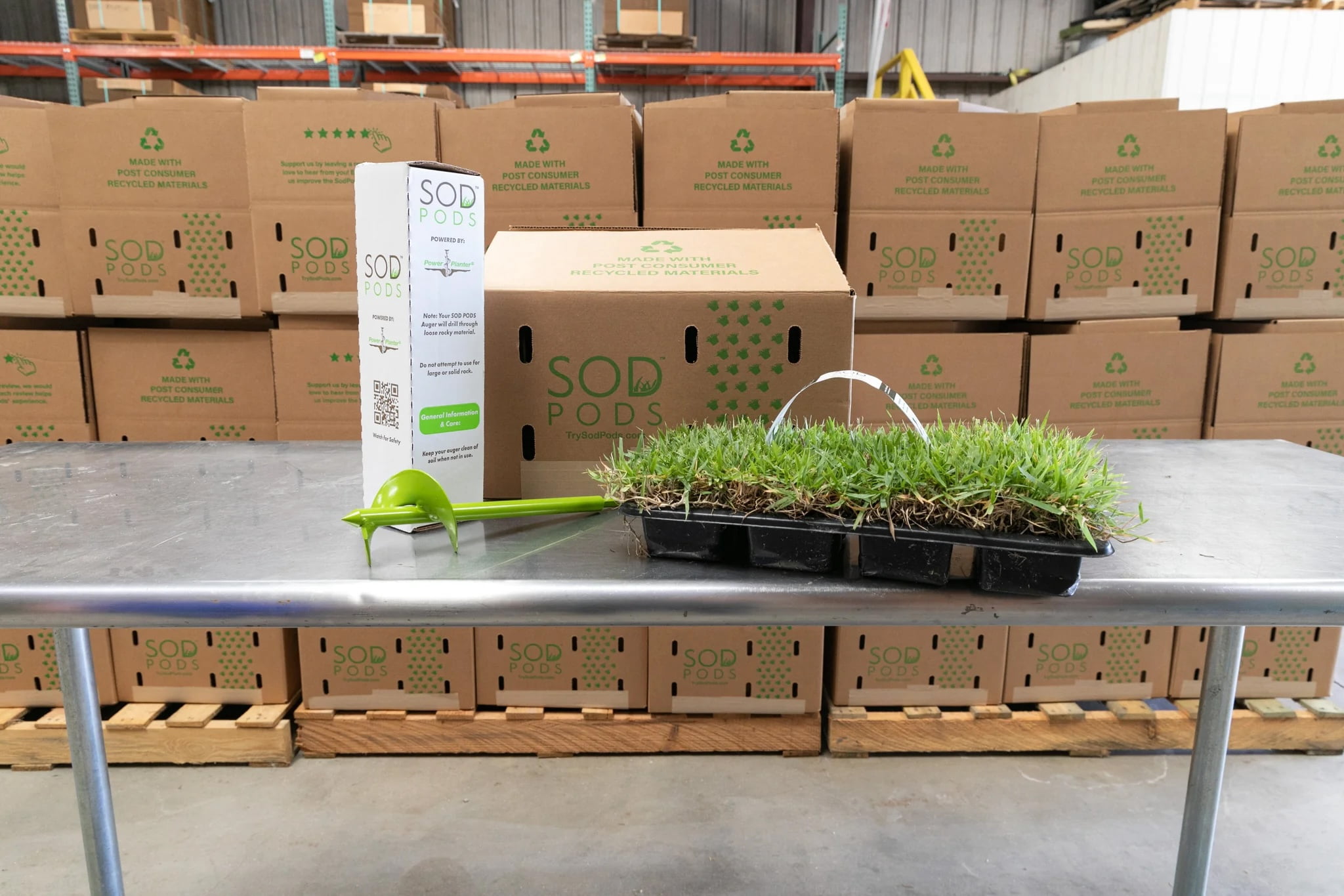 SodPods Zoysia (32-Count)/SP Power Planter Bundle, Natural Affordable Lawn Improvement