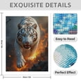 thumbnail image 3 of Diamond Art Kit for Adults, Tiger In Fiery Scene Diamond Painting for Adults Beginners, DIY Diamond Art Painting Kits, 5D Diamond Painting Crafts for Home Decor 12x16 Frameless, 3 of 7