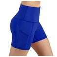 thumbnail image 2 of Gvdentm Biker Shorts for Women Seamless Yoga Workout Shorts, High-Waisted Scrunch Booty Lifting Athletic Running Shorts Blue,2XL, 2 of 4