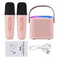 thumbnail image 3 of Portable Mini Karaoke Machine Set with BT Speaker - Includes 2 Wireless Microphones, Sound Box for Home & Outdoor KTV, Rechargeable Voice Box, Handheld Mic Speaker with BT Connectivity, 3 of 7