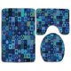 thumbnail image 1 of ABPHQTO Naipes Indigo Inspirados Corazones Círculos Cuadrados Flor Moderno Juego de alfombras de baño de 3 piezas Alfombra de baño Alfombra de contorno y tapa de inodoro ABPHQTO Cont-CHAPPLE-33031, 1 of 2