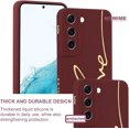 thumbnail image 4 of for Samsung Galaxy S22 Plus Case, Back Cute Plating Love Letter Graphic with Anti-Fall Lens Cameras Cover Protection Soft TPU Shockproof Anti-Fingerprint Phone Cases for Women Girls Men-Red, 4 of 12