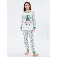 thumbnail image 4 of Franhais Christmas Family Pajamas Matching Set Santa Claus Print Long Sleeve Tops and Pants Sleepwear Soft Nightwear, 4 of 10