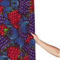 thumbnail image 3 of Shower Curtain, Wild Berries Waterproof Fabric Plastic Shower Curtain, Drying Fast Bathroom Curtain with 9 Buttonholes, Ruffle Shower Curtain 60x72in, 3 of 8