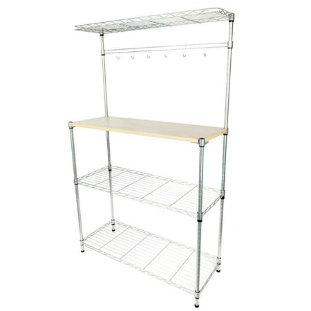 Put Bakers Rack - Zimtown 4-Tier Kitchen Bakers Rack Home Dining Microwave Stand Storage Shelf Workstation