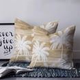 thumbnail image 2 of 24x24 Pillow Covers Set of 2, Summer Palm Trees Square Throw Pillow Covers for Couch/Sofa/Living Room, Tropical Beige Shabby Abstract Art Beach Decorative Soft Pillowcases for Couch Throw Pillows, 2 of 7