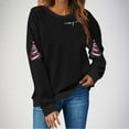 thumbnail image 2 of Christmas Sweatshirts for Women Plus Size Sweaters Women's Fashion Long Sleeve Blouses Xmas Printed Shirts Casual Loose Comfortable Holiday Pullover Tops, 2 of 5