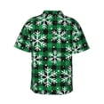 thumbnail image 3 of Bixox Men's Hawaiian Shirts Men's Christmas Pattern At Buffalo Plaid Print Short-Sleeve Shirt-Small, 3 of 8