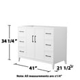thumbnail image 4 of Wyndham Collection WCH717142SHOCXSXXMXX Elan 42" Single Free Standing Vanity Cabinet Only, 4 of 7