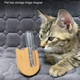 thumbnail image 2 of ABCISI Cat Whisker Holder with Cat Shaped, Petite Glass Cat Whisker Collector & Mini Decorative Vase, Ideal as Pet Keepsake Box or Loss of Cat Sympathy Gift, Home Decor (Fridge Magnet-Beech Wood), 2 of 13