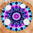 thumbnail image 2 of Colorful Tie Dye Mandala Pattern Round Fitted Tablecloth with Elastic Edge,Dining Table Cover Waterproof,Outdoor Round Tablecloth for Camping,Dining,Indoor and Outdoor, 2 of 7