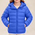 thumbnail image 3 of HAOTAGS Girls Puffer Coat (5-13) Long Sleeve Hooded Zipper Nylon Winter Warm Jacket Blue Size 11, 3 of 9