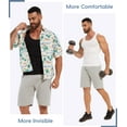 thumbnail image 5 of MANIFIQUE 2 Packs Compression Shirts for Men Gynecomastia Tank Tops Body Shaper Vest Slimming Base Layer Belly Control Undershirt, 5 of 7