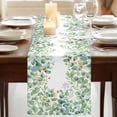 thumbnail image 3 of Table Runners 70 Inches Long Dress Scarves, Sage Green Eucalyptus Leaves Farmhouse Coffee/Dining/Kitchen Table Decor, Holiday Table Runner, Spring Summer Botanical 13x70 Inch, 3 of 9