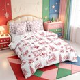 thumbnail image 2 of Manfei Cute Snowman 7-Piece Twin Bedding,Happy Christmas Bedding Comforter Set,Xmas Reversible, 2 of 7