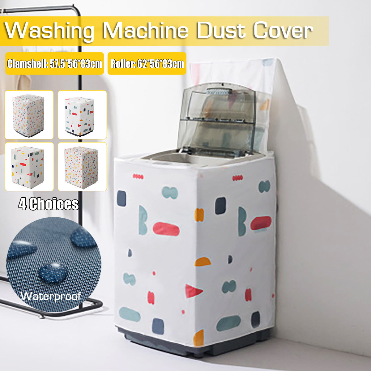 Waterproof Washing Dryer Washer Machine Zippered Dust Cover Protection Top 