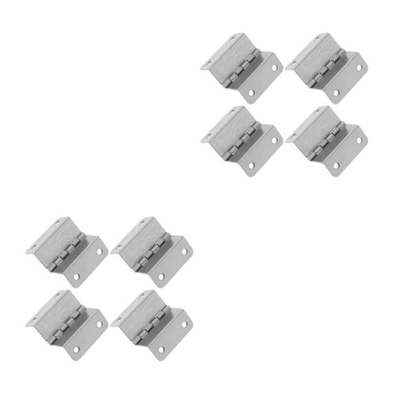 WORGEOUS 8 pcs  Four-Fold Hinges Stainless Steel Hinges Small 4-Folding Hinges Furniture Cabinet Hinges Furniture Hardware Assembly Supplies