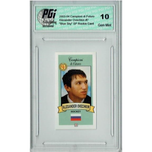 Alexander Ovechkin 2003 Campioni di Futuro #7 Blue Sky SP Rookie Card PGI 10