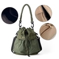 thumbnail image 3 of Bolso de hombro para mujer, pequeño bolso de mano con cordón, de nailon, tipo bandolera, informal, tipo hobo, 3 of 7