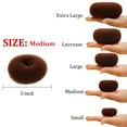 thumbnail image 2 of CUITING Hair Donut Bun Maker  2 Count Medium (3 Inch/Brown) - Easy to Use Ring Style Bun for Short and Thin Hair, 2 of 5