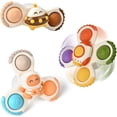 thumbnail image 1 of Juguete giratorio con ventosa para bebé, juguetes sensoriales para niños pequeños, juguete de regalo para el baño del bebé, juguetes de viaje para niños pequeños con peonza, 1 of 5