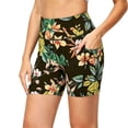 thumbnail image 2 of Yoga Shorts for Women Pocket High Waist Lifting Stretchy Slim Fit Stylish Print Gym Shorts for Workout Wear OTHER L, 2 of 5