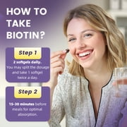 Biotin Collagen Capsule,w/Hyaluronic Acid, B-Complex Vitamins & MSM,Hair Skin and Nails Supplement - 120 Count