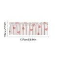 thumbnail image 3 of YingYouFu Valentine Curtain Valance Pastel Pink Hearts Valance 53.94 x 17.72 Inch Short Window Treatment for Farmhouse Wedding, 3 of 6