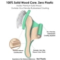 thumbnail image 2 of Slicker Brush for Dogs, Large Long Pin Dog Grooming Brush for Doodles Goldendoodles Poodles Labradoodle Bernedoodles, 3 Pcs Wooden Handle for Mats Tangles - Green, 2 of 8