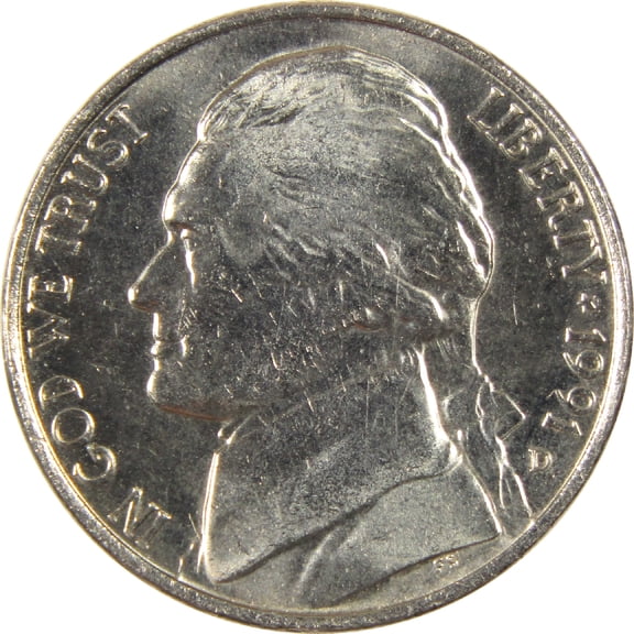 1991 D Jefferson Nickel Uncirculated 5c Coin