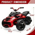 thumbnail image 3 of Royalbelle Red 12V Electric Ride on Truck Car Remote Control, 7MPH, 2x55W Motor, 3 of 8