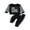 Black, variant on Jxzom Toddler Baby Boy Girl Fall Winter Outfit Mr. Steal Your Snacks Checkered Long Sleeve Crewneck Sweatshirt Tops Elastic Waist Pants 2Pcs Clothes Set