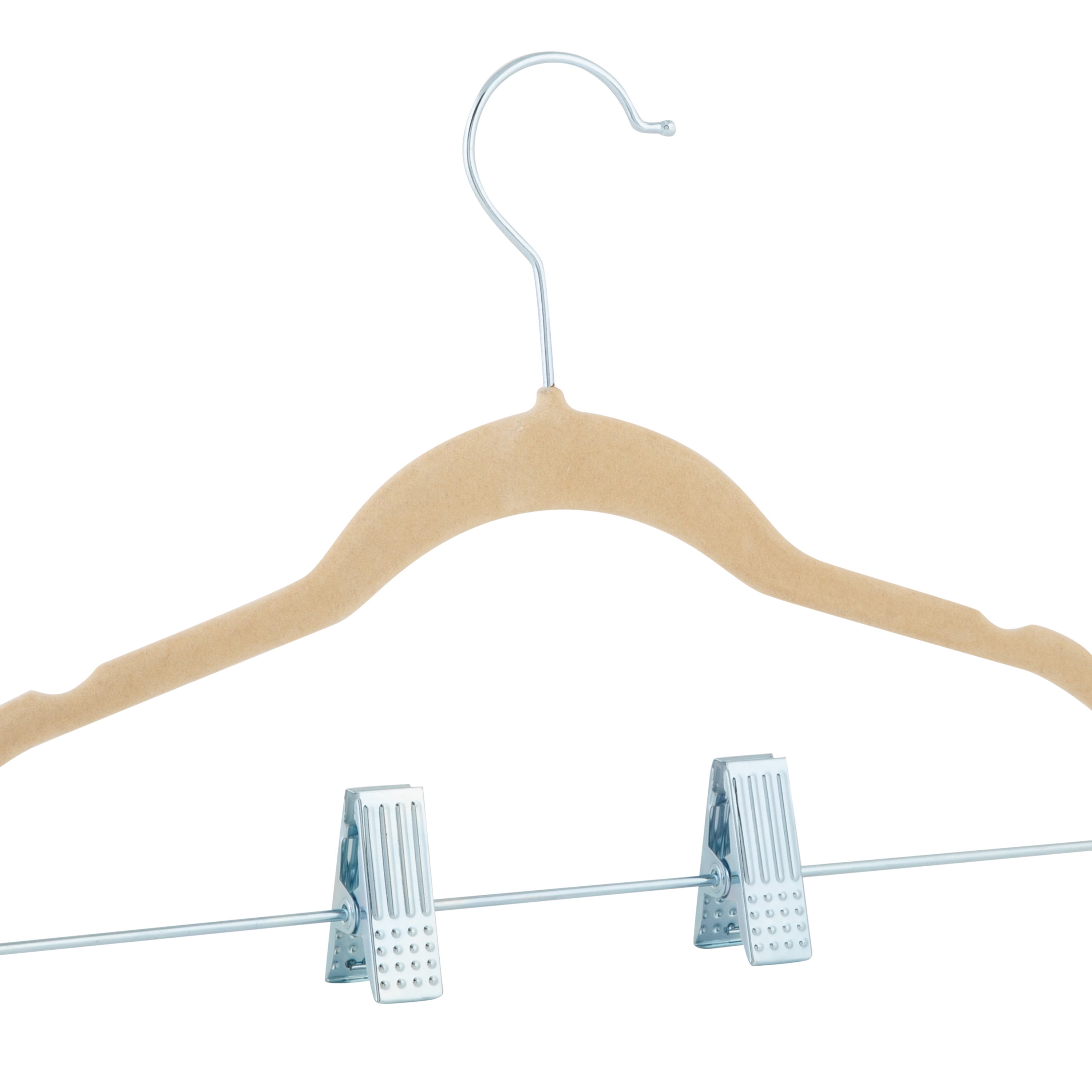 Simplify 60 Pack Children's Velvet Hangers in Ivory